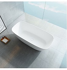 Ванна из искусственного камня Vincea VBT-6S02MW 1700x720x550 белый матовый со сливом