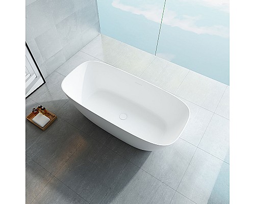 Ванна из искусственного камня Vincea VBT-6S02MW 1700x720x550 белый матовый со сливом Ванна из искусственного камня Vincea VBT-6S02MW 1700x720x550 белый матовый со сливом