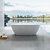 Ванна из искусственного камня Vincea VBT-6S02MW 1700x720x550 белый матовый со сливом