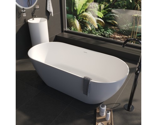 Ванна из искусственного камня Whitecross Tawna 165x80 белый матовый