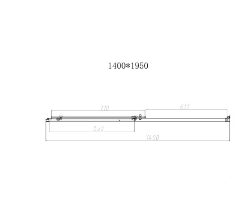 Душевая дверь Vincea Slim-N VDS-4SN140CL 1400 хром стекло прозрачное