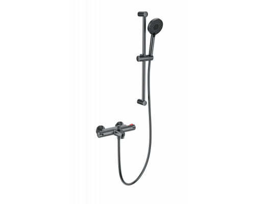 Смеситель для ванны с душем и термостатом Wonzon&Woghand, Темный графит