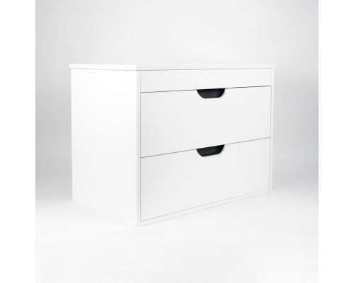 Тумба с раковиной подвесная Uperwood Modul 77х45х57 см, белая/графит