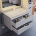 Тумба с раковиной подвесная Uperwood Modul 77х45х57 см, белая/графит