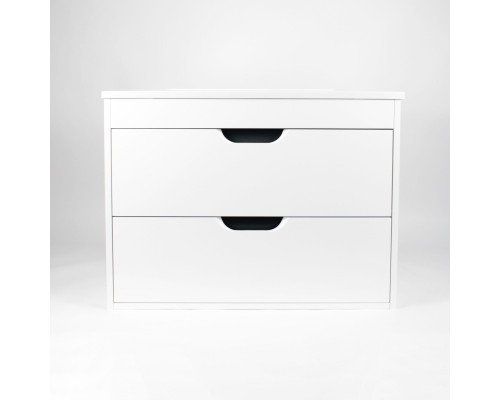 Тумба с раковиной подвесная Uperwood Modul 77х45х57 см, белая/графит