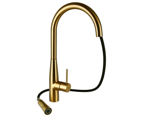 Cмеситель для кухни Raiber premium RPG-011 Graceful, матовое золото