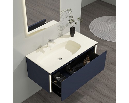 Тумба с раковиной Black&White U945.800 синий матовый Тумба с раковиной Black&White U945.800 синий матовый