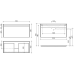 Тумба под раковину SANCOS Smart 990х450х500, c двумя ящиками, белый глянец