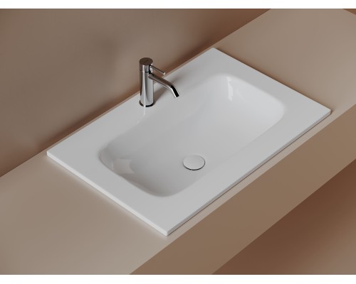Раковина накладная мебельная Ceramicanova Грация (Grace) 710x457x137 с отв. под смеситель, белый