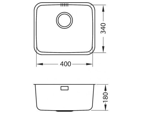 Кухонная мойка Alveus Luno 20 1128740 нержавеющая сталь в комплекте с сифоном