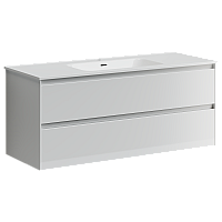 Тумба под раковину SANCOS Cento 1190х450х500, c двумя ящиками, белый глянец
