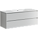 Тумба под раковину SANCOS Cento 1190х450х500, c двумя ящиками, белый глянец