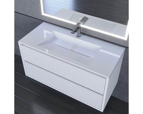 Раковина для ванной 100 см, Uperwood Next Premium, белая глянцевая