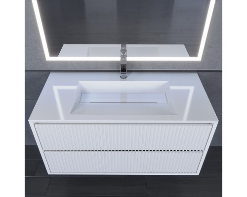Раковина для ванной 100 см, Uperwood Next Premium, белая глянцевая