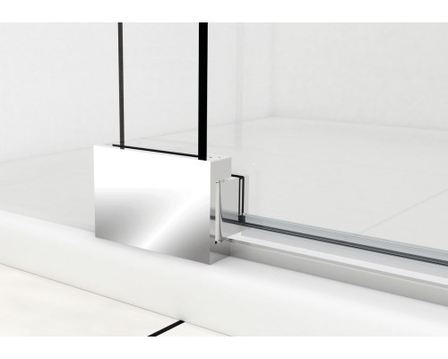 Душевая дверь Vincea Extra 1000x1100 черный стекло тонированное