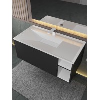 Раковина для ванной Uperwood Lotus Premium 100х50х13 см, белая глянцевая