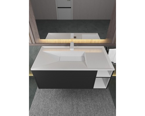 Раковина для ванной Uperwood Lotus Premium 100х50х13 см, белая глянцевая