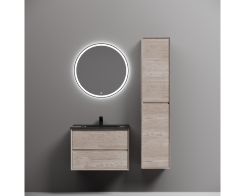 Тумба под раковину подвесная Sancos Marmi 2.0 69х44 с доводчиками, дуб галифакс, MR2.070EG