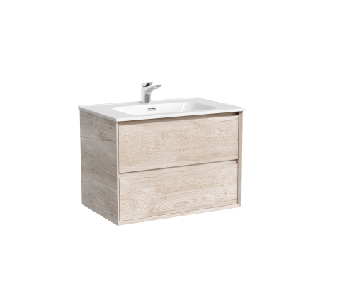Тумба под раковину подвесная Sancos Marmi 2.0 69х44 с доводчиками, дуб галифакс, MR2.070EG