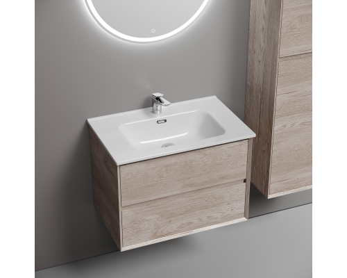 Тумба под раковину подвесная Sancos Marmi 2.0 69х44 с доводчиками, дуб галифакс, MR2.070EG