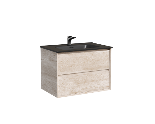 Тумба под раковину подвесная Sancos Marmi 2.0 69х44 с доводчиками, дуб галифакс, MR2.070EG