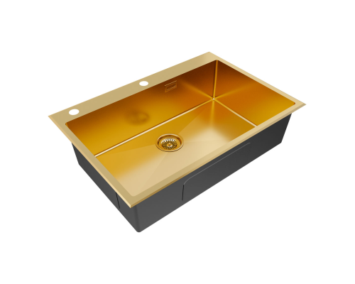 Кухонная мойка Paulmark Vast-Edge 75 PM777551-BG Брашированное золото
