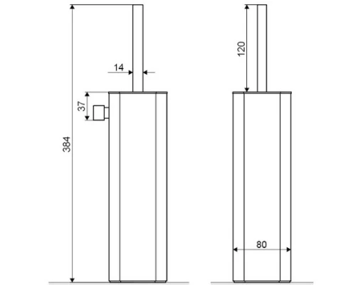 Ершик для унитаза Excellent Riko Gold DOEX.1617GL Золото