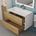 Тумба с раковиной подвесная Uperwood Barsa 80х45х57 см, дуб сонома