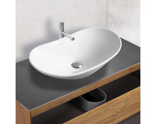 Раковина керамическая Vincea 615x360x155 накладная белый