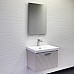 Тумба с раковиной Comforty Касабланка-60 серый шёлк с ручкой серый металлик Moduo 60