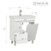 Тумба под раковину Onika Айленд 70 напольная, белая, с корзиной