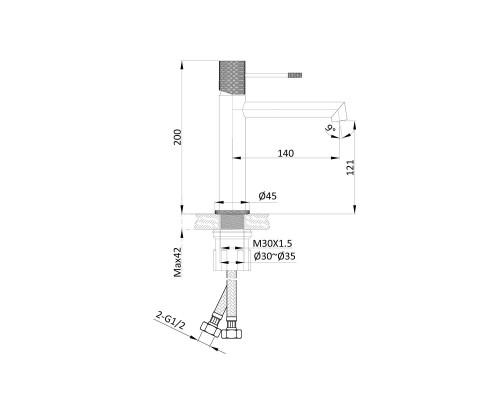 Смеситель для раковины Vincea Desire VBF-1D1BG однорычажный брашированное золото