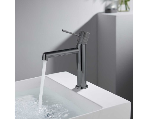 Смеситель для раковины Vincea Desire VBF-1D1GM однорычажный вороненая сталь