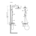 Душевая система с термостатом и изливом SANCOS Etna, хром, SC9008CH