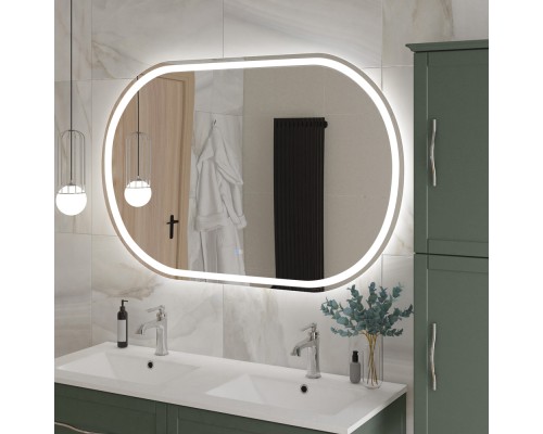 Зеркало Cezares Giubileo 120 CZR-SPC-GIUBILEO-1200-800-TCH-WARM с подсветкой с сенсорным выключателем и подогревом