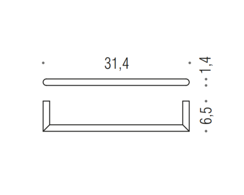 Держатель полотенца Colombo Mini 314x65cм цвет черный матовый