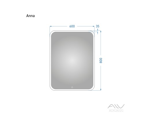 Зеркало Alavann Anna 60 с подсветкой