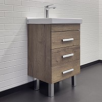 Тумба с раковиной напольная Comforty Никосия 50Н дуб темный Fest 50 F01