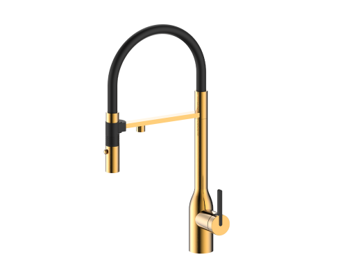 Смеситель для кухни Paulmark Magneto One Ma213188-BG Брашированное золото