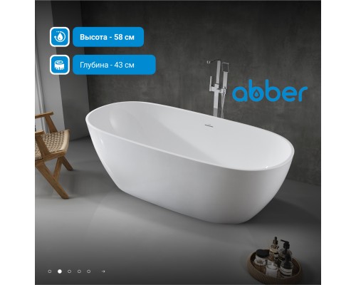 Акриловая ванна ABBER белая