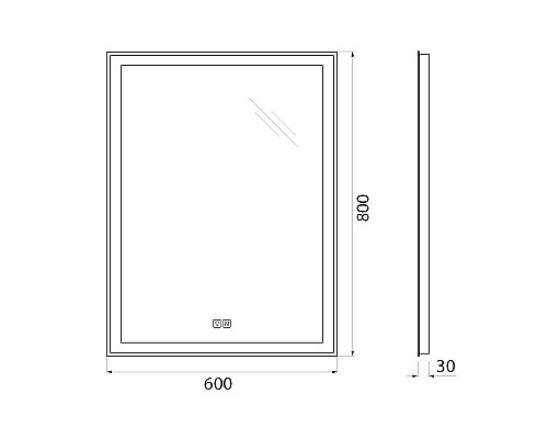 Зеркало BelBagno SPC-GRT-600-800-LED-TCH-WARM с подсветкой с подогревом с сенсорным выключателем Зеркало BelBagno SPC-GRT-600-800-LED-TCH-WARM с подсветкой с подогревом с сенсорным выключателем