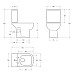 Унитаз компакт BelBagno Aurora BB8604CPR/SC без бачка с сиденьем Микролифт
