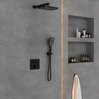 Душевой комплект Vincea VSFW-4211MB встраиваемый 2 режима черный