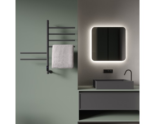 Полотенцесушитель электрический Vincea VTD-1S2CGE 43х80, графит, таймер