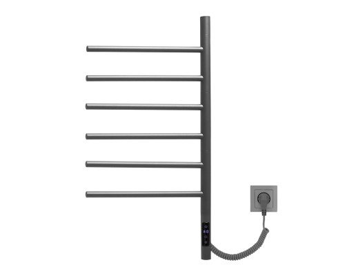 Полотенцесушитель электрический Vincea VTD-1S2CGE 43х80, графит, таймер