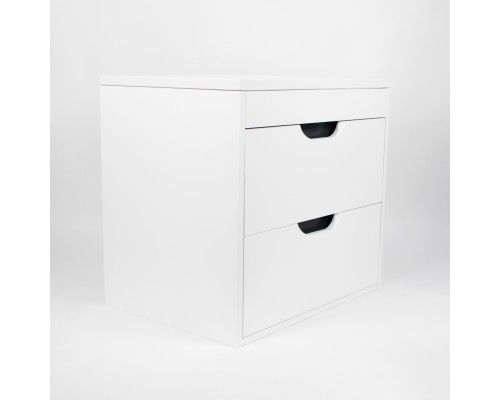 Тумба с раковиной подвесная Uperwood Modul 62х45х57 см, белая/графит