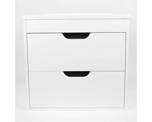 Тумба с раковиной подвесная Uperwood Modul 62х45х57 см, белая/графит