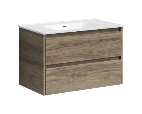 Тумба под раковину SANCOS Libra 790х450х500, c двумя ящиками, дуб чарльстон