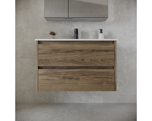 Тумба под раковину SANCOS Libra 790х450х500, c двумя ящиками, дуб чарльстон