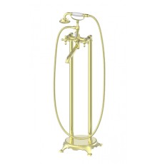 Смеситель для ванны напольного монтажа Wonzon&Woghand, Глянцевое золото